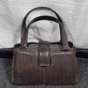 Leather GianFranco Ferre Milano Handbag in Dark Brown